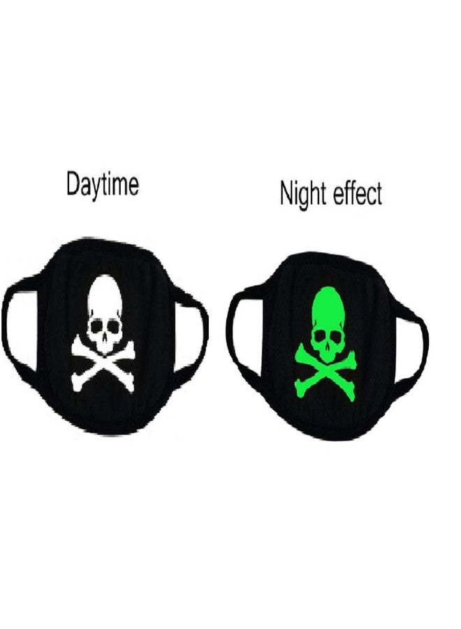 VRITRAZ Glow in the dark luminous Cotton Anti Dust, Pollution Face Mouth Mask for Man Woman Danger Fullskull - Image 2